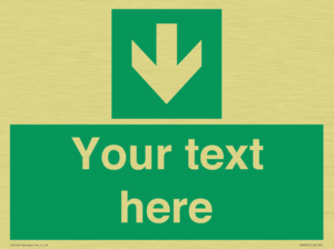 Safe condition Custom arrow down sign